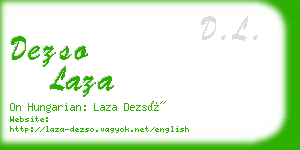 dezso laza business card